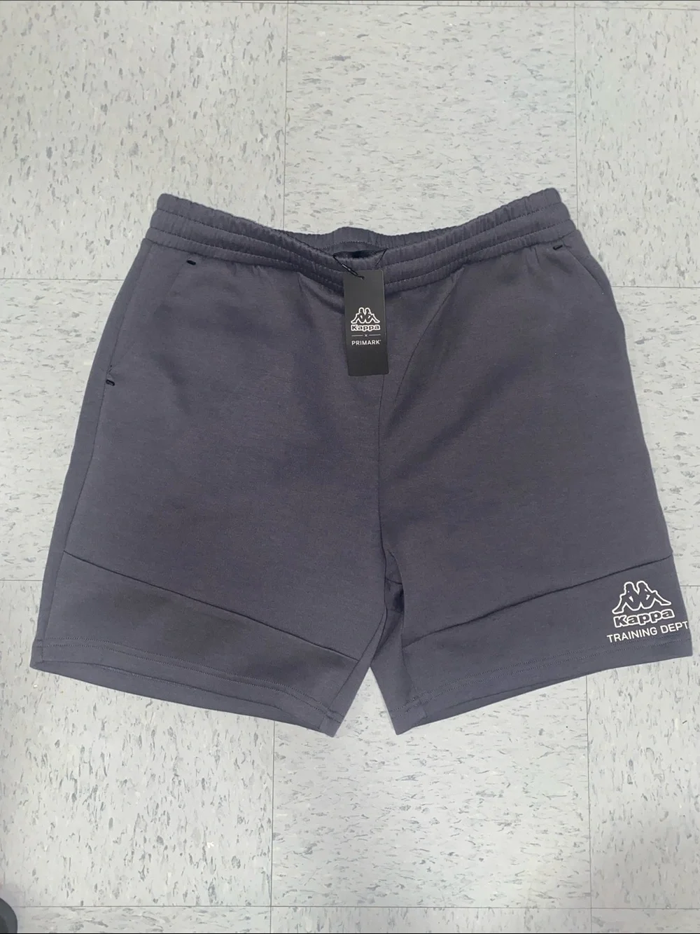 Kappa Men's Dark Charcoal Athletic Knit Shorts size large L brand new